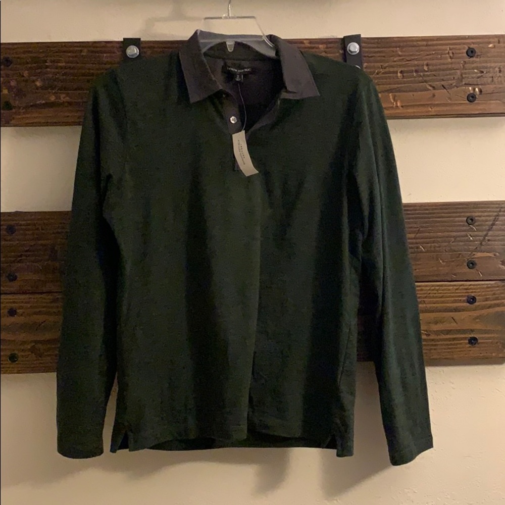 BR Factory Dark Green Collar Shirt Long Sleeve S